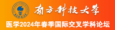 男用鸡捅女人的软件南方科技大学医学2024年春季国际交叉学科论坛